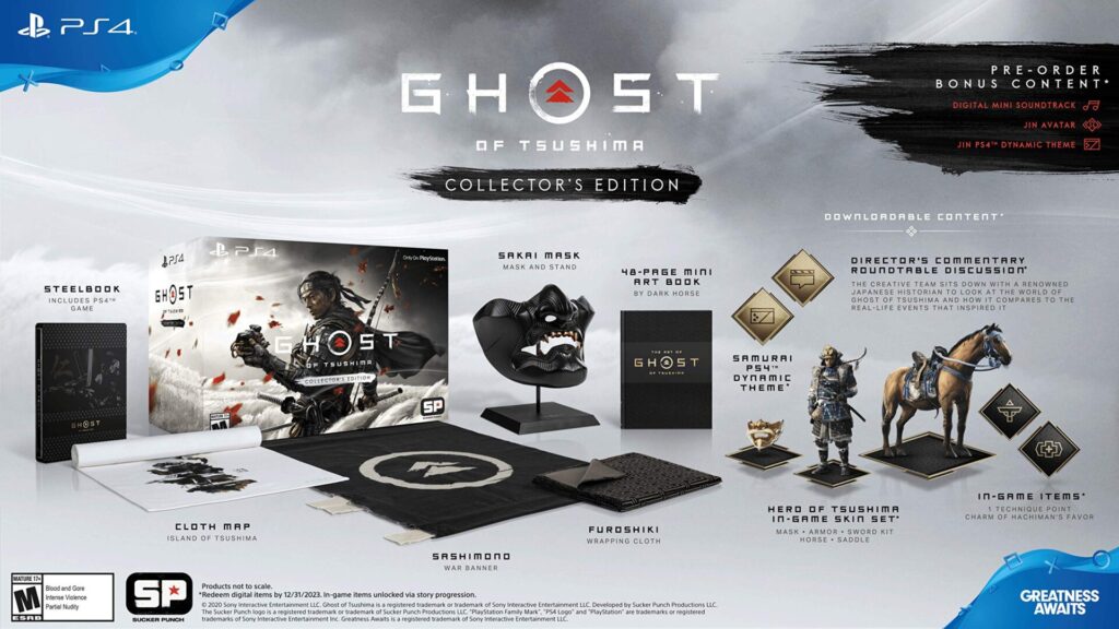 best collector's edition games: ghost of tsushima