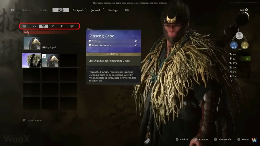 Black Myth: Wukong armor