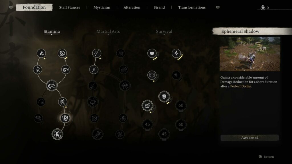 Black Myth Wukong stamina