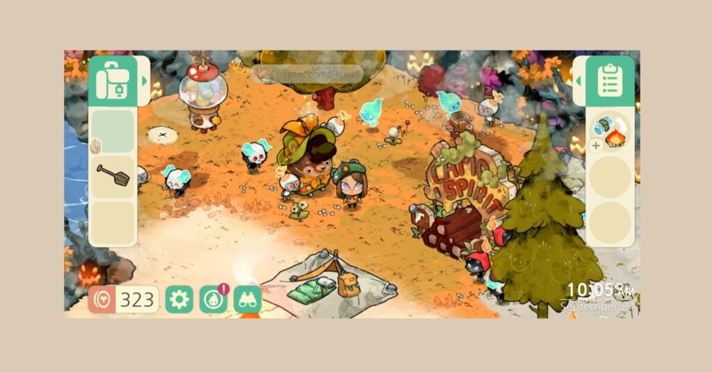 cozy grove: camp spirit gameplay screenshot (best cozy games to play on your phone)
