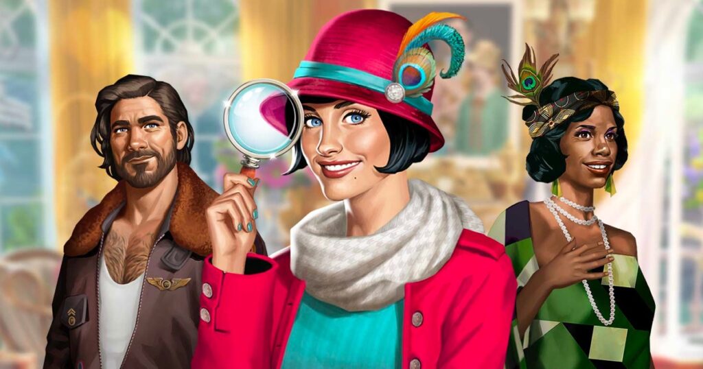 a cinematic screenshot of june's journey hidden object game