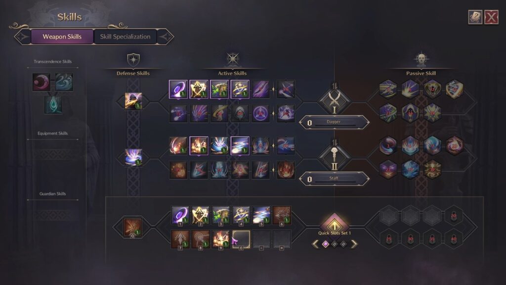 throne and liberty review skills