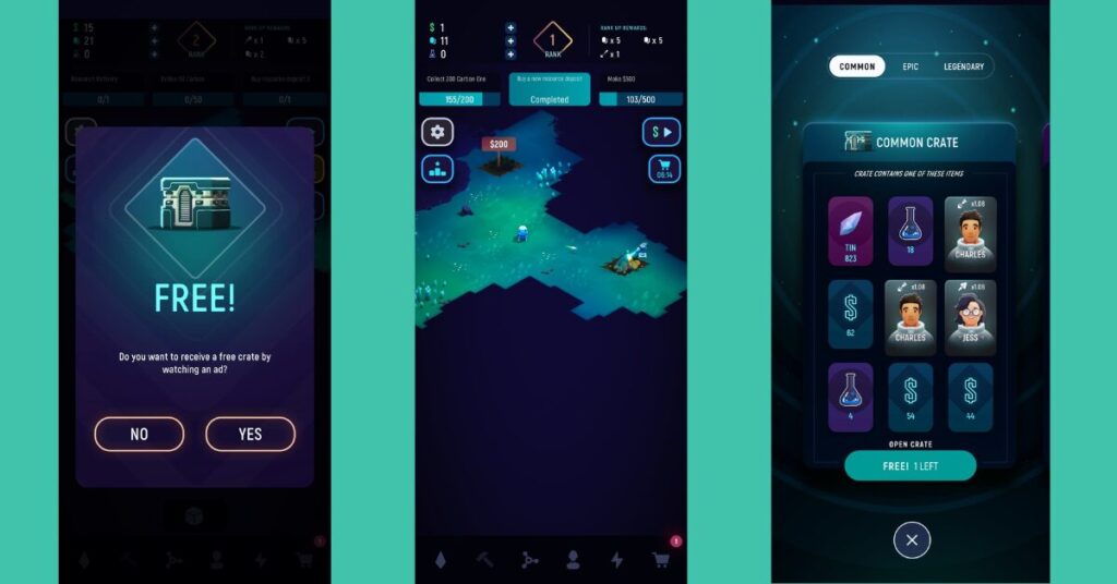 best idle games for android: exominer