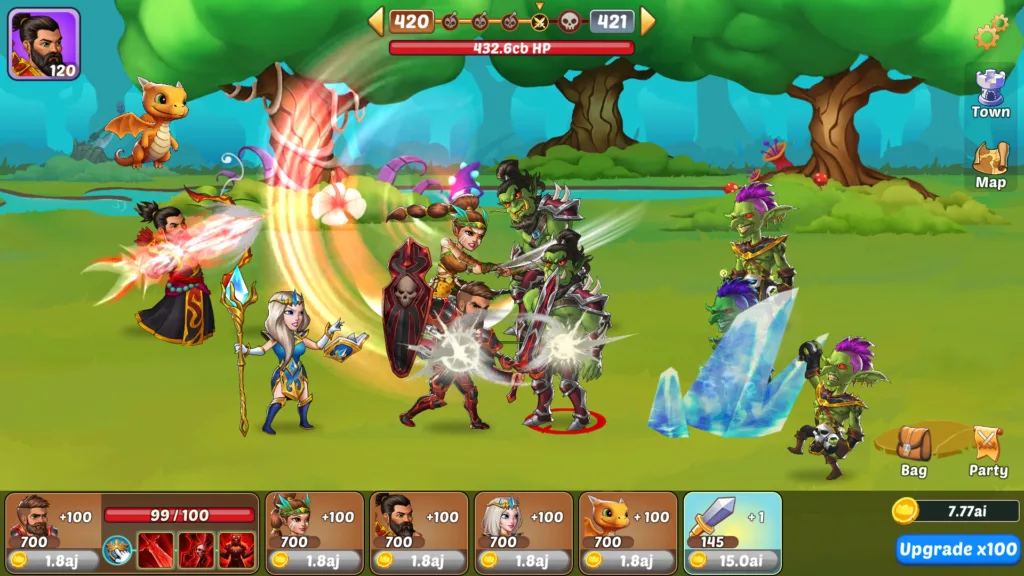 a poster of firestone idle rpg hero