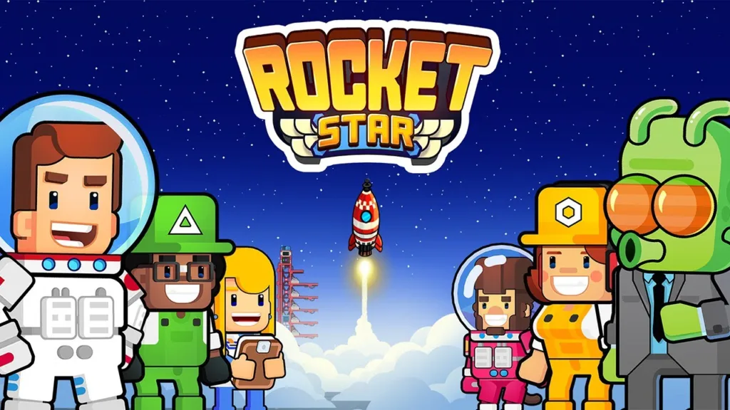 a poster of rocket star idle space factory