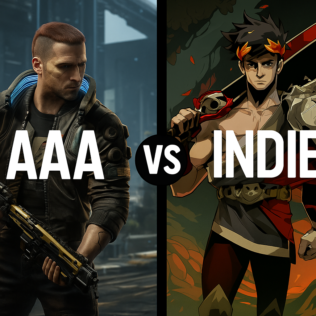 Visual comparison between AAA and Indie game graphics