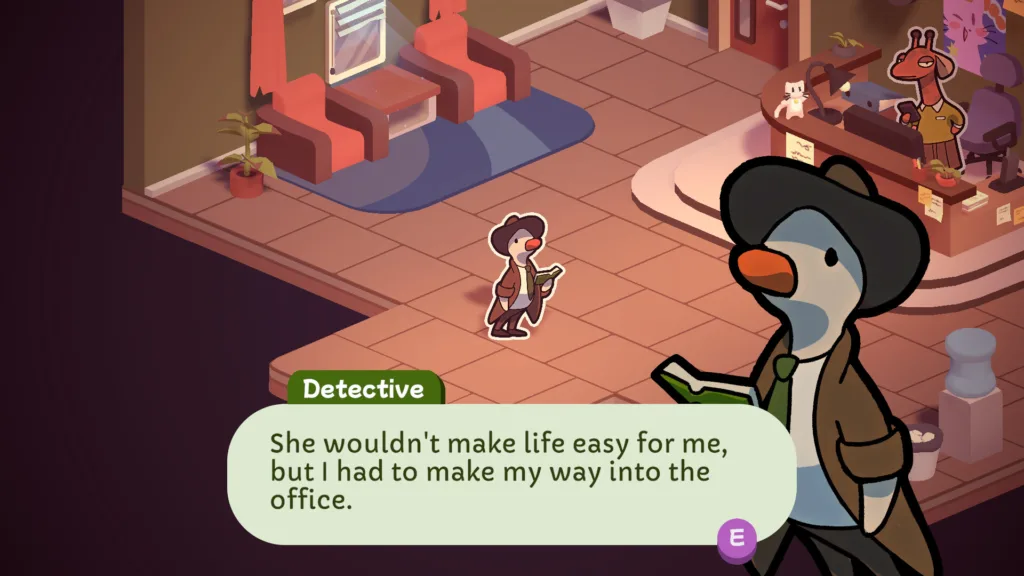 a gameplay screenshot of duck detective