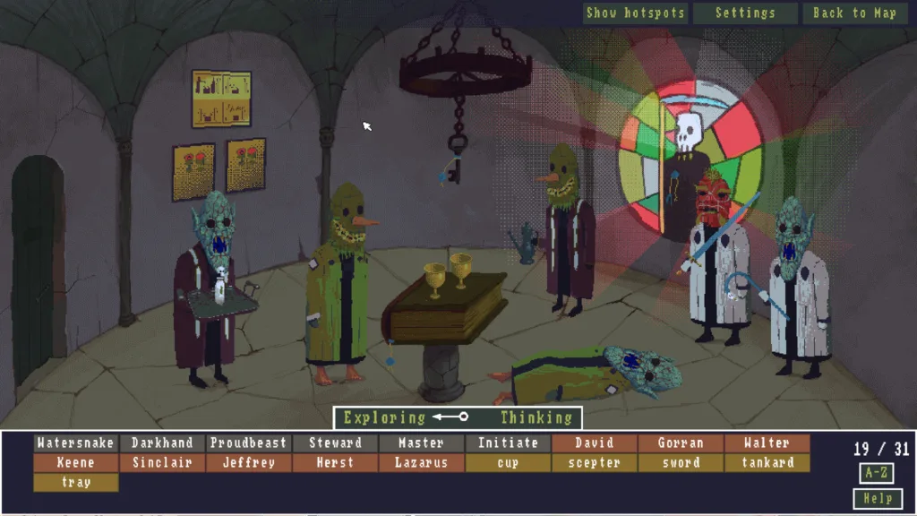 a gameplay screenshot of the case of the golden idol