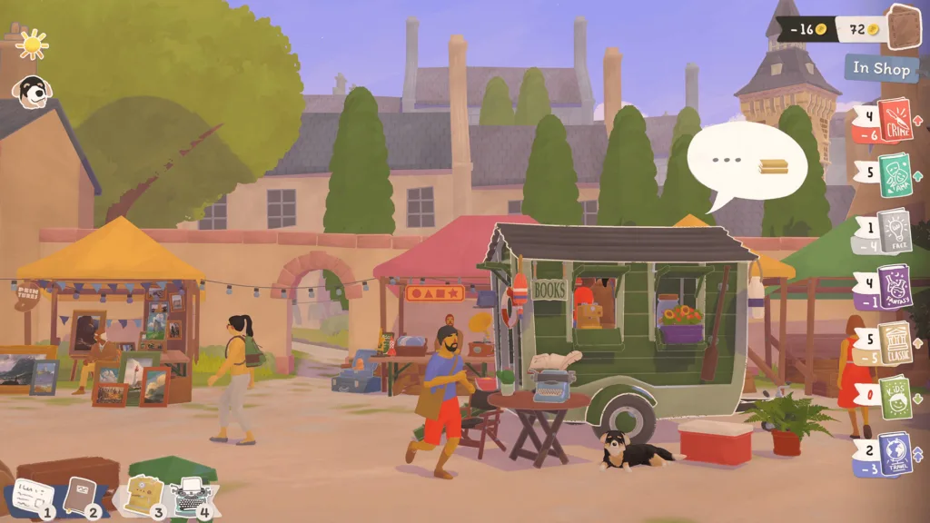 a gameplay screenshot of tiny bookshop