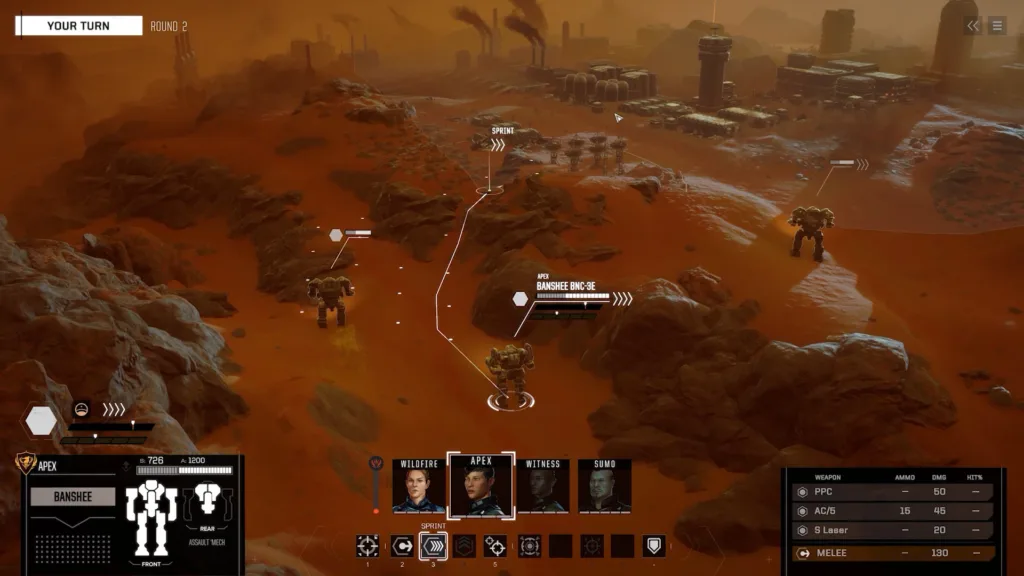a gameplay screenshot of battletech