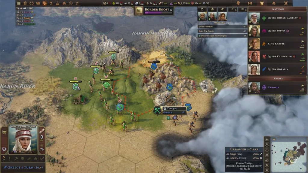 a gameplay screenshot of old world