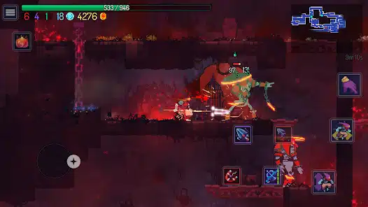 a gameplay screenshot of playing dead cells on mobile