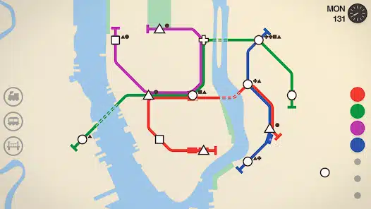 a gameplay screenshot of mini metro