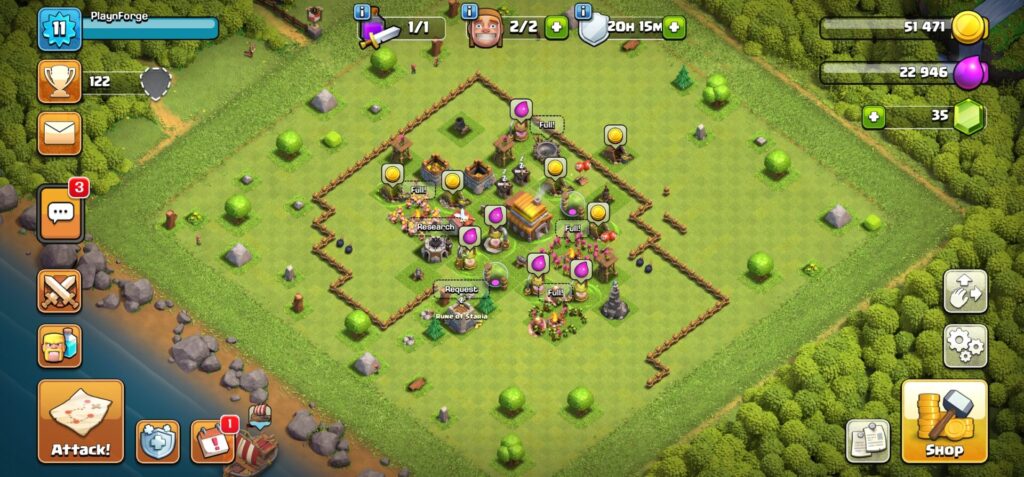 clash of clans begginer base