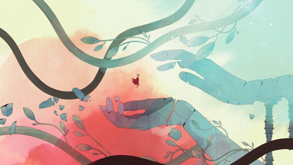 best games to play on chromebook, gris gameplay screenshot
