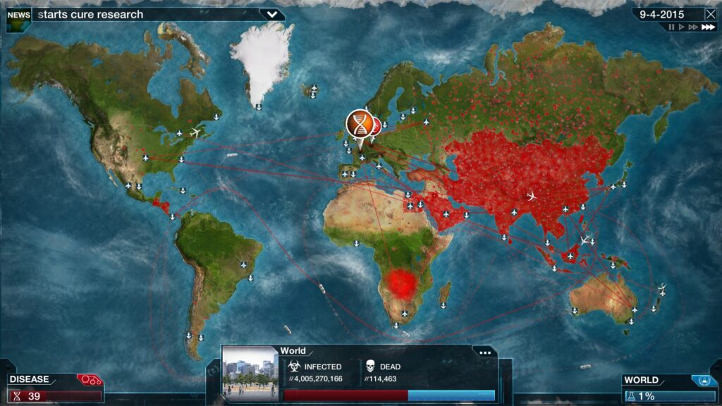 plague inc. map screenshot, best laptop games