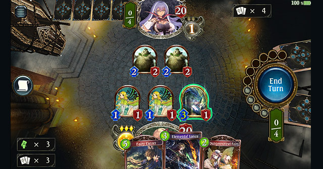 A screenshot of shadowverse gameplay 