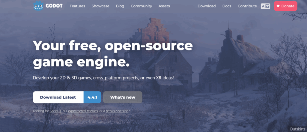 a screenshot of godot website