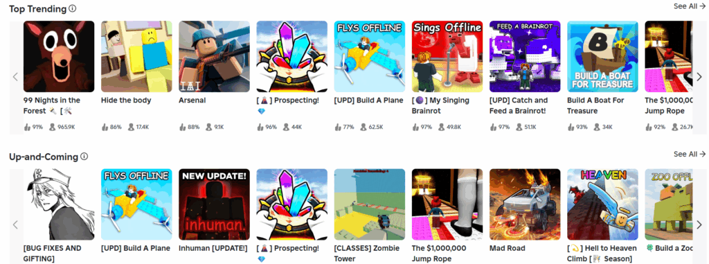 roblox screenshot of games 