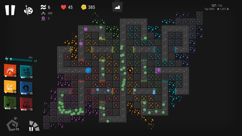 infinitode 2 gameplay screenshot