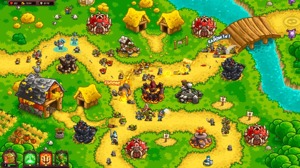 a screenshot of gameplay in Kingdom Rush for best tower defense list