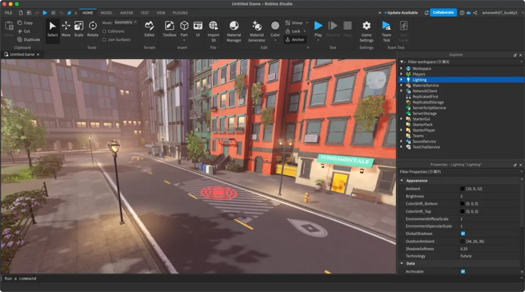 a screenshot of roblox studio where people can make games