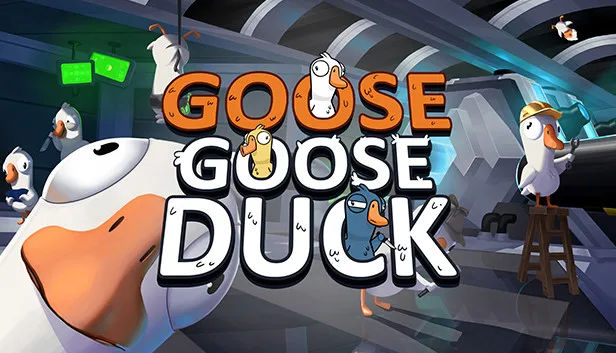 a poster of goose goose duck, the video game