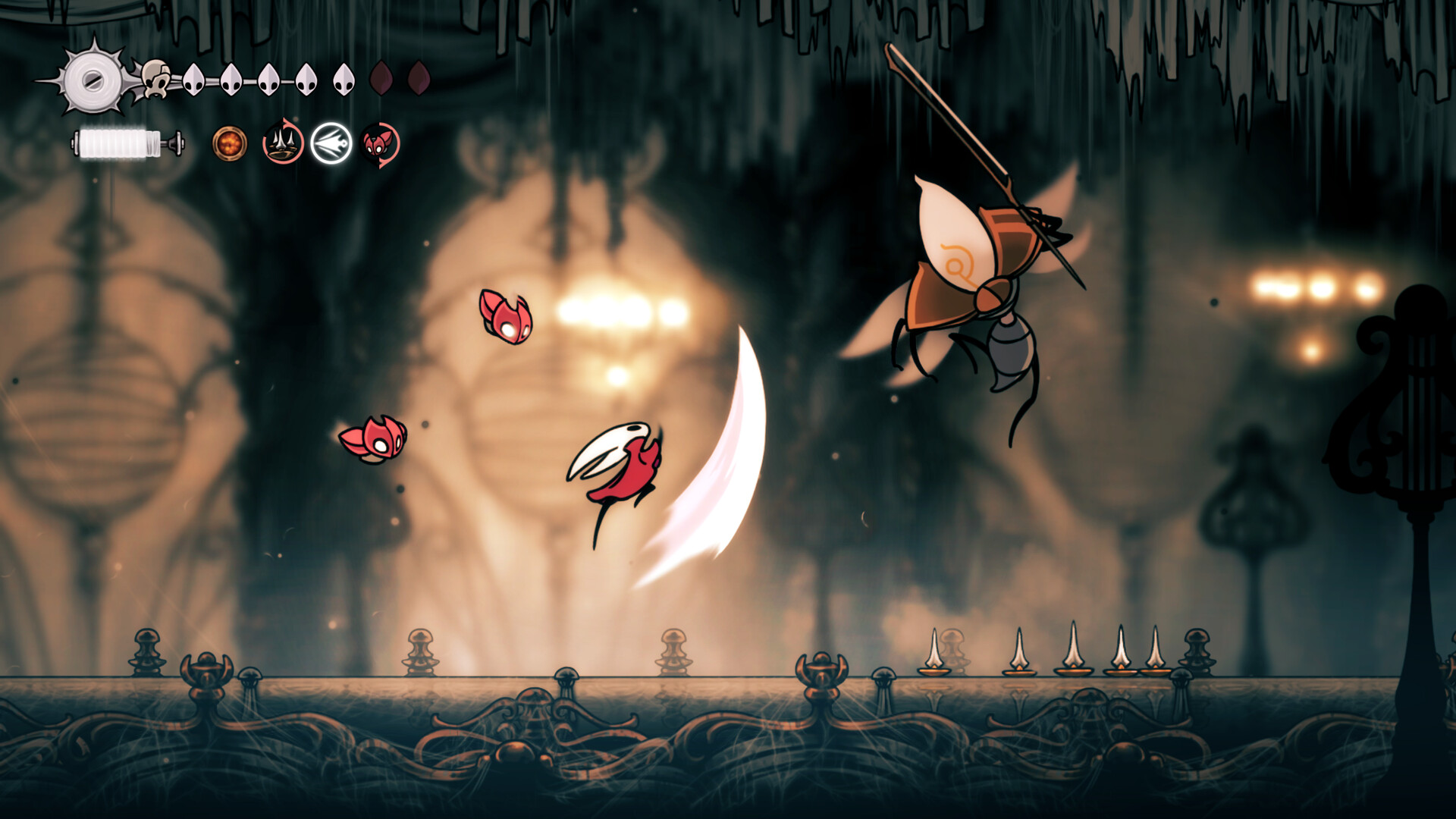 a gameplay screenshot of silksong