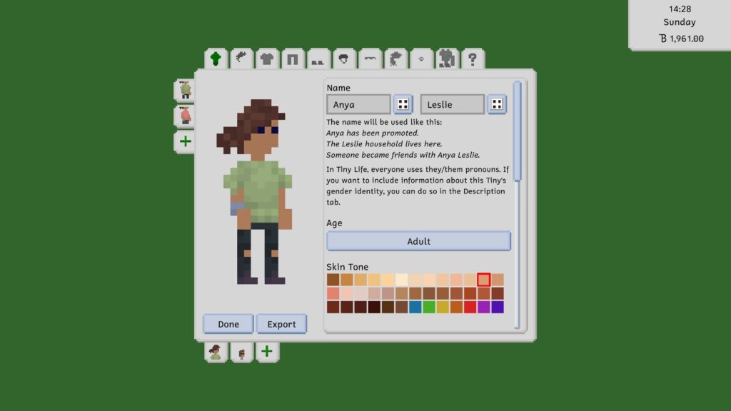 gameplay screenshot of tiny life for games like sims example