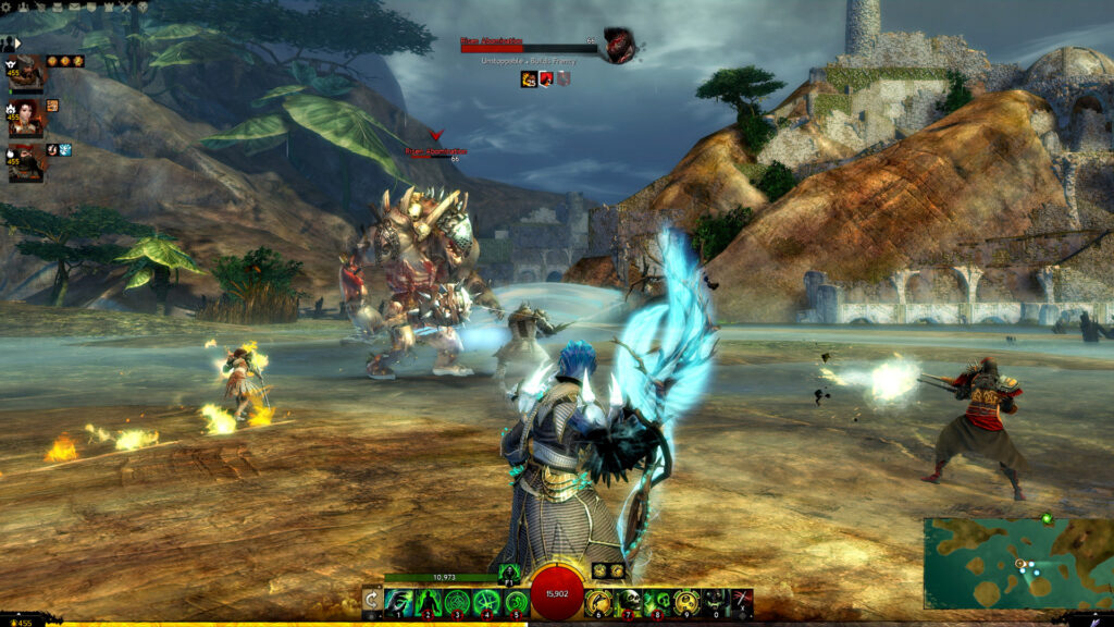 a screenshot of gameplay in guild wars 2, a free game