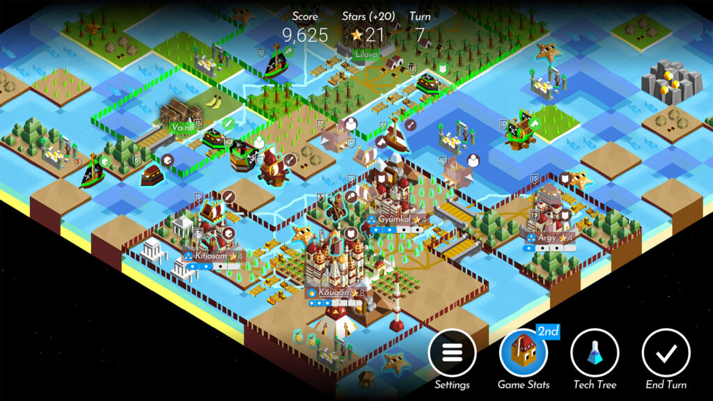 a screenshot of gameplay in battle of polytopia