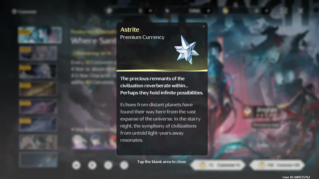 Wuthering Waves Astrite screenshot