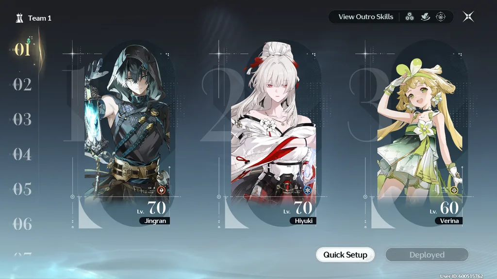 Wuthering Waves  main team