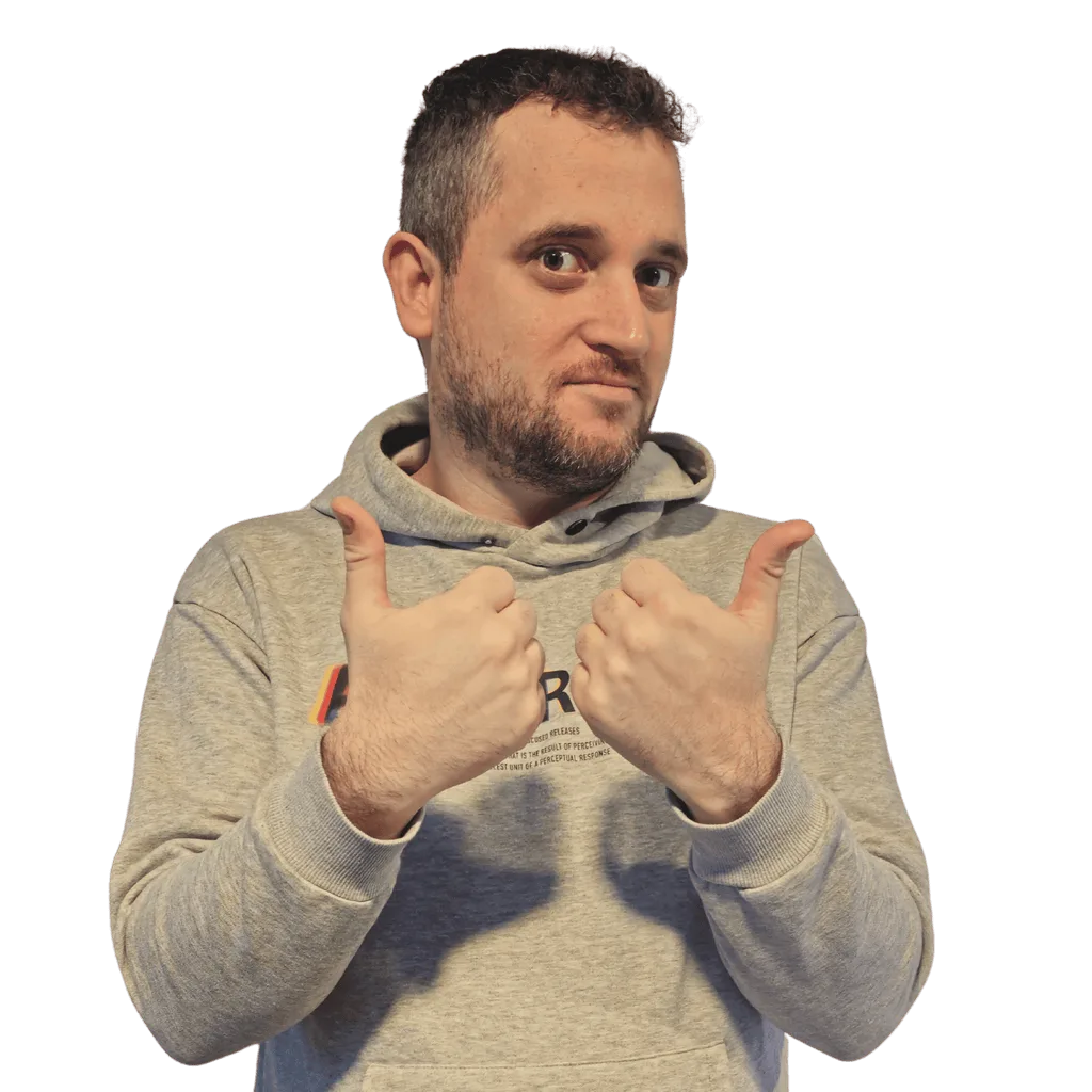 An image of Pavle with thumbs up